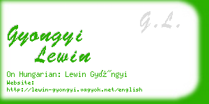 gyongyi lewin business card